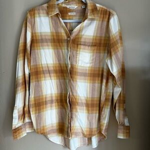 Weatherproof Vintage Style Plaid Flannel Shirt Size Medium